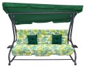 Huśtawka Ogrodowa Siedzisko Textylina 2x1 Wzór Liście Palmy