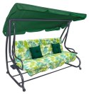 Huśtawka Ogrodowa Siedzisko Textylina 2x1 Wzór Liście Palmy