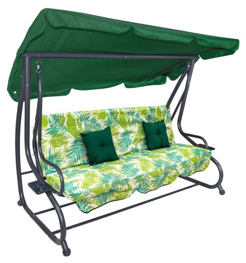 Huśtawka Ogrodowa Siedzisko Textylina 2x1 Wzór Liście Palmy