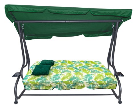 Huśtawka Ogrodowa Siedzisko Textylina 2x1 Wzór Liście Palmy