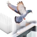 Kolce na gołębie listwa na ptaki odstraszasz plastikowe gęste białe 8el. 43 cm
