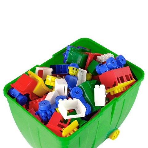 Kuferek Duży z Kolorowymi Klockami K2 280 Elementów Zielony