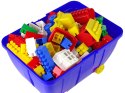 Kuferek Mały z Kolorowymi Klockami K2 180 Elementów Niebieski