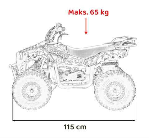 Pojazd Quad Spalinowy 49CC SIRIUS Czerwony
