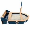 AXI Drewniana Piaskownica Statek Piracki Doris ze Schowkiem + Pokrowiec 153 cm