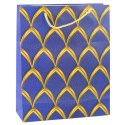 Torba Prezentowa Elegancka Złote Zdobienia 32 x 26 x 12 cm