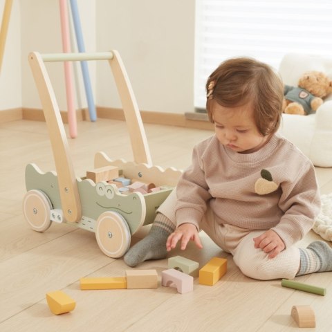 Viga Drewniany Wózek Na Klocki Pchacz