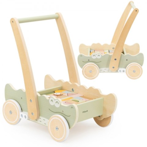 Viga Drewniany Wózek Na Klocki Pchacz