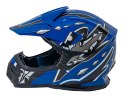 Kask Motocyklowy Enduro Niebieski S