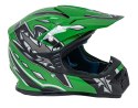 Kask Motocyklowy Enduro Zielony M