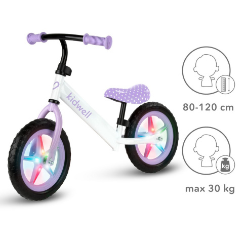 REBEL LED Kidwell lekki rowerek biegowy 2,8 kg 2+ do 30 kg- Dots