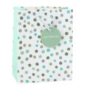 Torba Prezentowa Z Kropkami Napis Just For You 23 x 18 x 10,5 cm