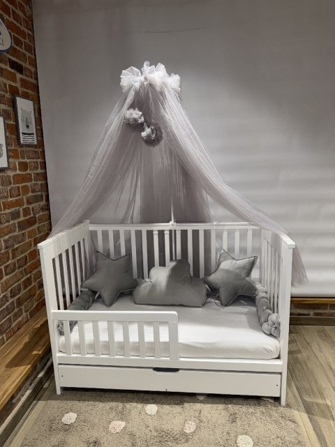 DREWEX Łóżeczko tapczanik IVE biały + szuflada