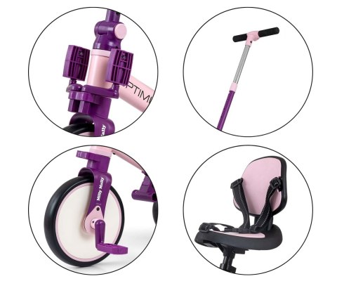 Milly Mally Rowerek 5w1 Optimus Max Pink