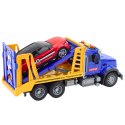 Zestaw Ciężarówka Laweta Transporter Samochód Światła Dźwięki
