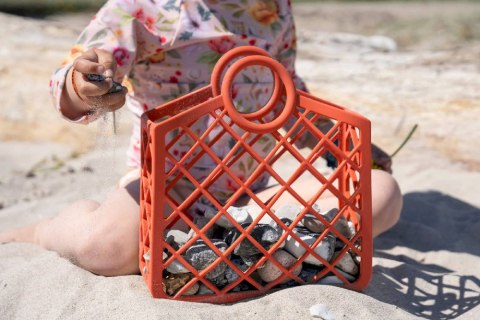 Filibabba Silikonowa torba plażowa Warm Red