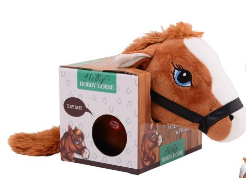 Holly Hobby Horse koń na pasku z ogonem brown