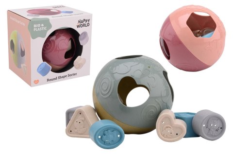 Sorter kształtów piłka BIOplastik Happy PINK 18m+