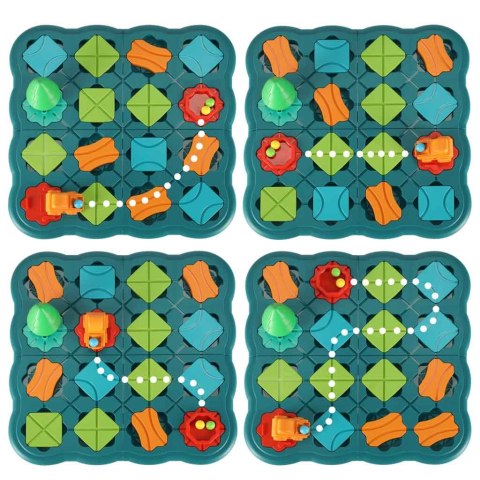 Gra logiczna planszowa labirynt tor przeszkód 28 el.