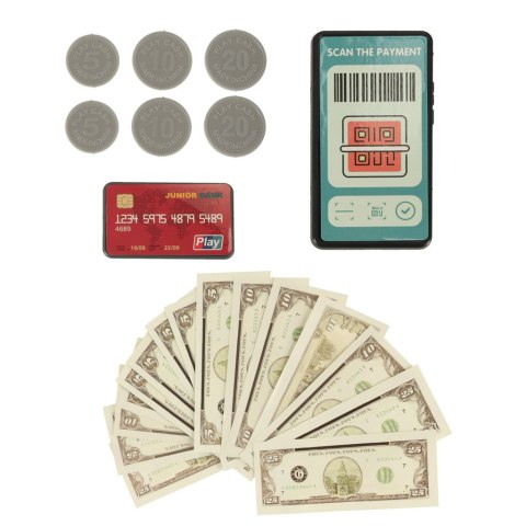 Kasa fiskalna dla dzieci supermarket sklep skaner kalkulator koszyk z akcesoriami 36 el.