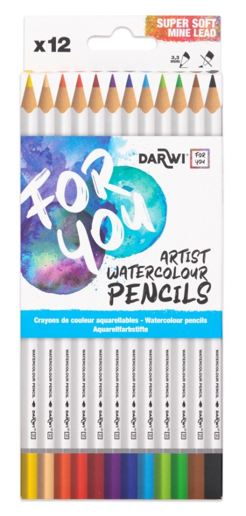 Kredki akwarelowe Darwi 12 kolorów
