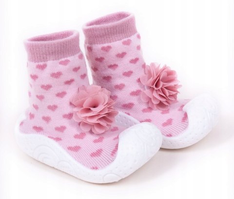 SCORPIO OB-134 Skarpety z gumową podeszwą 3D kwiat dziewczynka 24