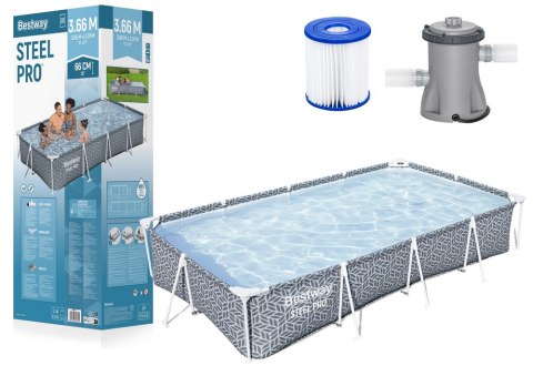 Basen Stelażowy 366 x 201 x 66 cm Bestway 561FV