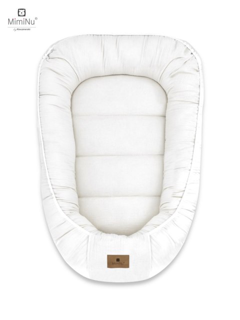 KIECZMERSKI Kokon niemowlęcy MUŚLIN BAWEŁNIANY śmietanka bawełna 100%