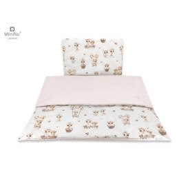 KIECZMERSKI Pościel C-2 100x135 cm MIMINU DESIGN Żyrafki beżowo-różowe bawełna 100%