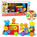 Muzyczny Pociąg Interaktywny Dla Malucha Miś Koła Zębate Kolorowy