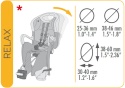 Bellelli TIGER RELAX B-Fix Fotelik rowerowy mocowany do ramy z regulacją oparcia - Grey