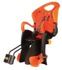 Bellelli TIGER RELAX B-Fix Fotelik rowerowy mocowany do ramy z regulacją oparcia - Black/Orange Sahara