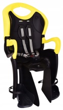 Bellelli TIGER RELAX B-Fix Fotelik rowerowy mocowany do ramy z regulacją oparcia - YELLOW HI VIZ Lux