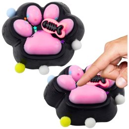 Gniotek Kocia Łapka Antystresowa Sensoryczna Squishy Rybka Czarno-Różowa