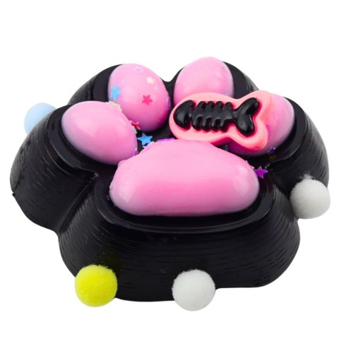 Gniotek Kocia Łapka Antystresowa Sensoryczna Squishy Rybka Czarno-Różowa