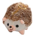Pluszowy Jeż Maskotka Brelok Kółko Brązowy 9cm