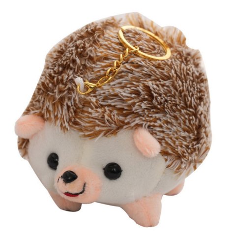 Pluszowy Jeż Maskotka Brelok Kółko Brązowy 9cm