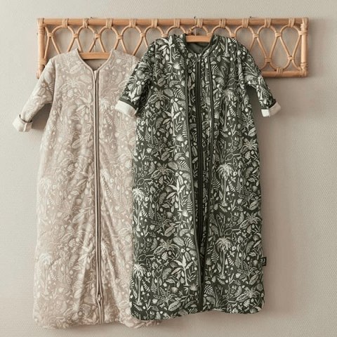 Jollein śpiworek niemowlęcy do spania całoroczny 2 śpiworkowy 4 Pory Roku BOTANICAL Nougat 110 cm