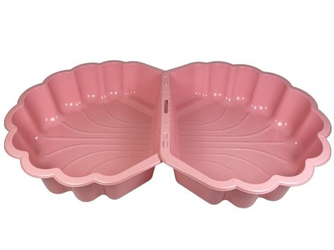 Piaskownica zamykana basen Muszelka Twins podwójna 2w1 160x87,5x19,5cm różowa