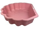 Piaskownica zamykana basen Muszelka Twins podwójna 2w1 160x87,5x19,5cm różowa