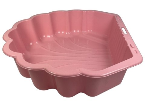 Piaskownica zamykana basen Muszelka Twins podwójna 2w1 160x87,5x19,5cm różowa