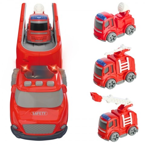 WOOPIE Duża Czerwona Laweta City Truck Efekty Dźwiękowe i Świetlne