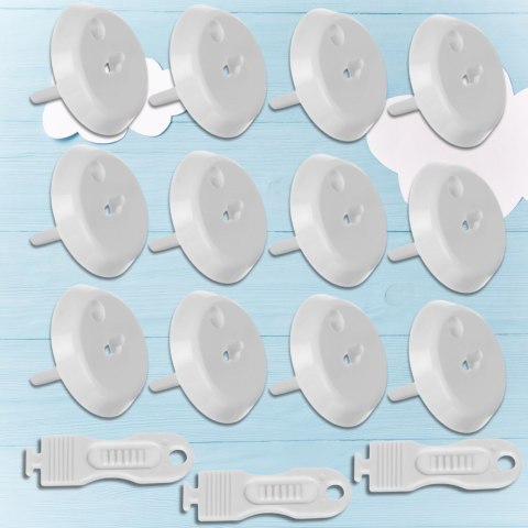 12x ZABEZPIECZENIE KONTAKTÓW GNIAZDEK ZAŚLEPKI ZATYCZKI OCHRONNE Z BOLCEM NICEKIDS
