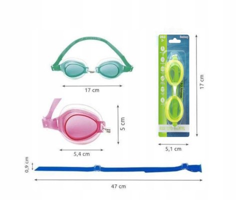 BESTWAY 21002 Aqua Burst Essential Okulary do pływania Niebieskie