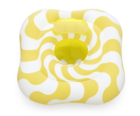 BESTWAY 32298 Siedzisko do nauki pływania Kwadrat Swim Safer Comfort Plush Żółte fale 76x76
