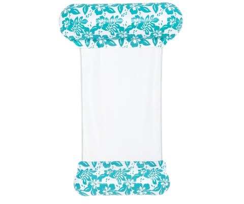 BESTWAY 43839 Fotel - leżak siatkowy do pływania Miętowe kwiaty 1,45x87
