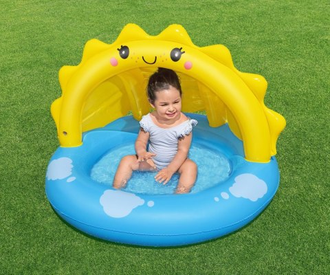 BESTWAY 52637 Basenik dmuchany z daszkiem i pompowanym dnem Słoneczko 1,01x97x71