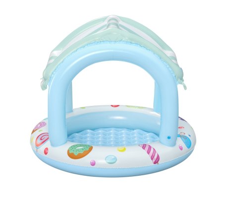 BESTWAY 52638 Basenik dmuchany z daszkiem i pompowanym dnem Cukierkowy Domek 1,04x84