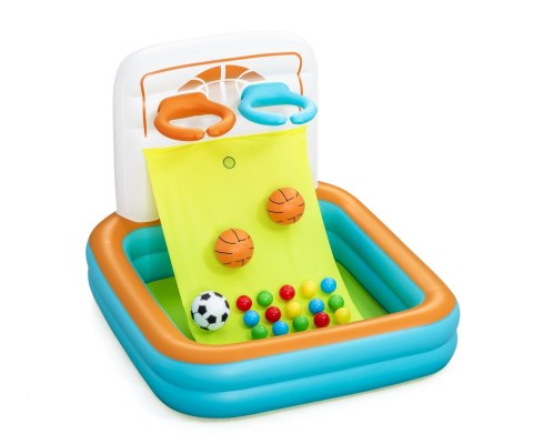 BESTWAY 52728 Basen dmuchany wielofunkcyjny z piłeczkamu Koszykówka, piłeczki i piłka nożna 1,20x1,07m