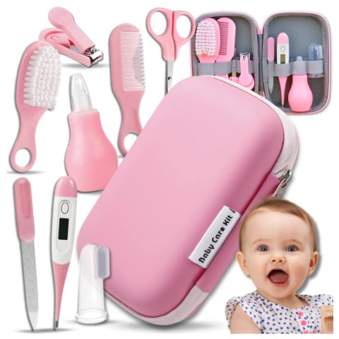 DUŻY ZESTAW KOSMETYCZNY PIELĘGNACYJNY DLA DZIECI NIEMOWLĄT + ETUI NICEkids RÓŻOWY